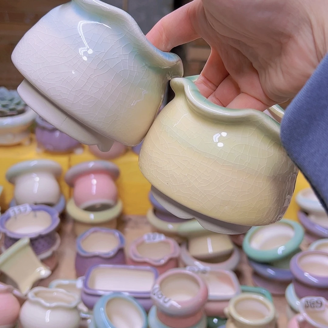 红陶陶瓷花盆当场满12包邮发货