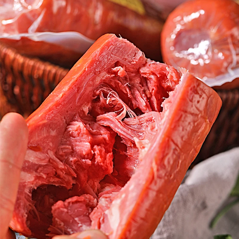 【淀粉含量≤4%】青岛老火腿传统工艺大肉块果木烤老味道350g下酒菜