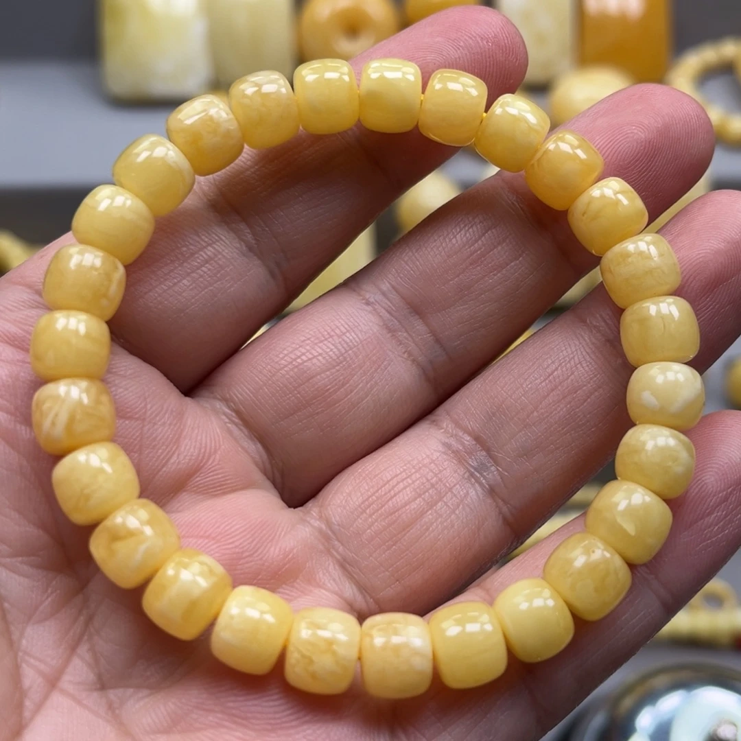 琥珀未镶嵌手链手串