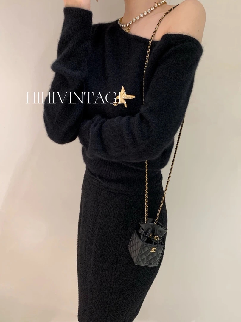 99新 Chanel/香奈儿 黑金小锦囊 31开单肩包8944285（11-6