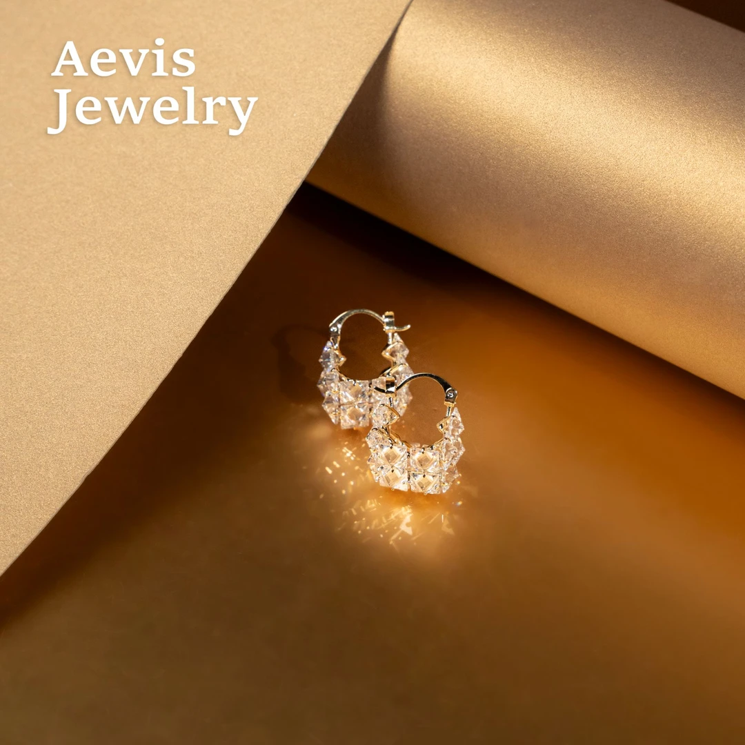 铜合金耳饰 Aevis Jewelry设计款欧美女耳环小巧个性-8096冷淡