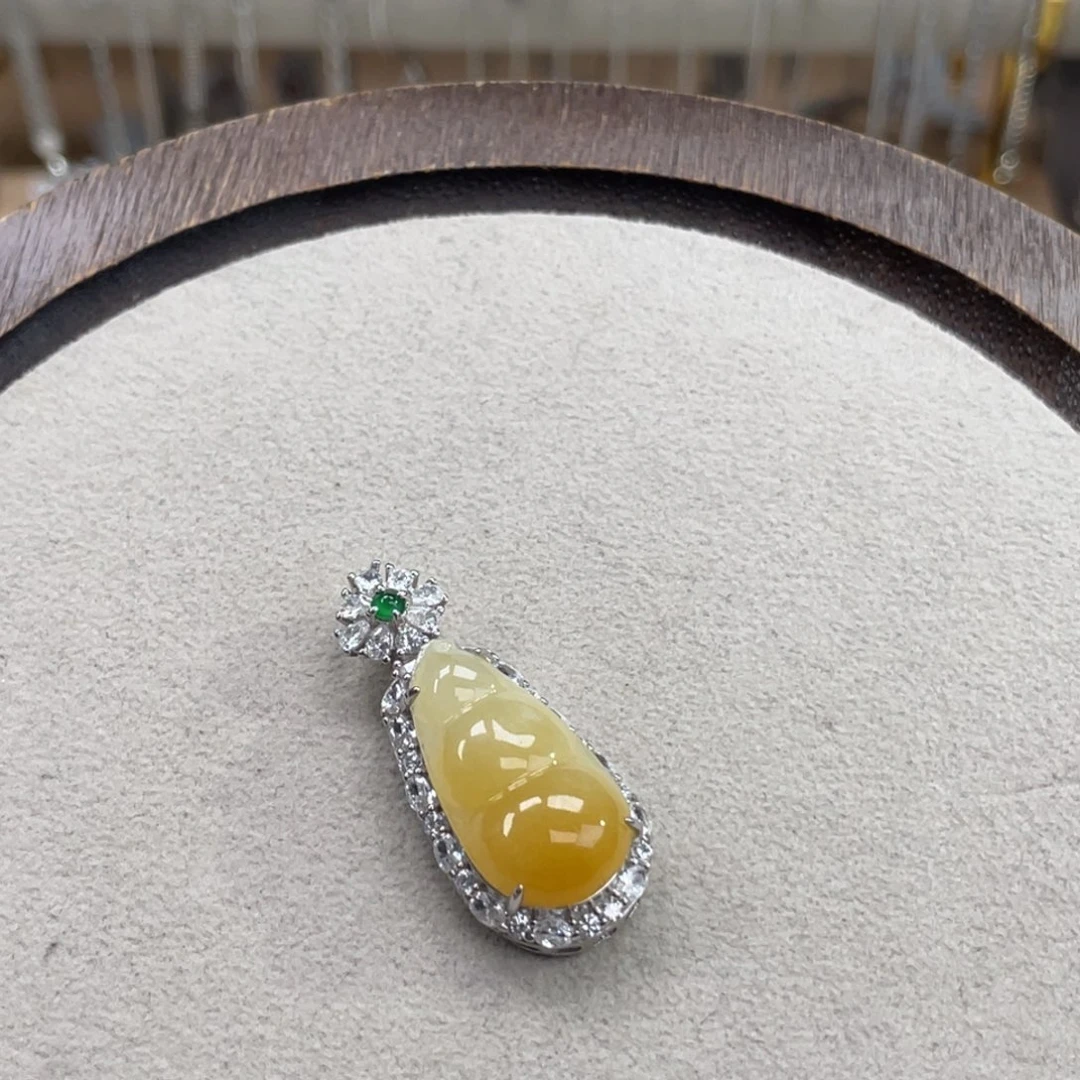 翡翠银S925镶嵌颈饰