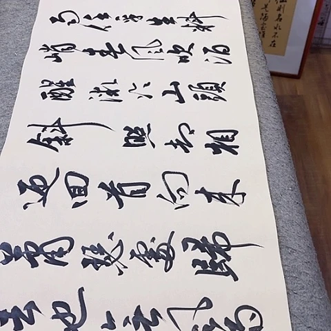 扇子定风波行书作品