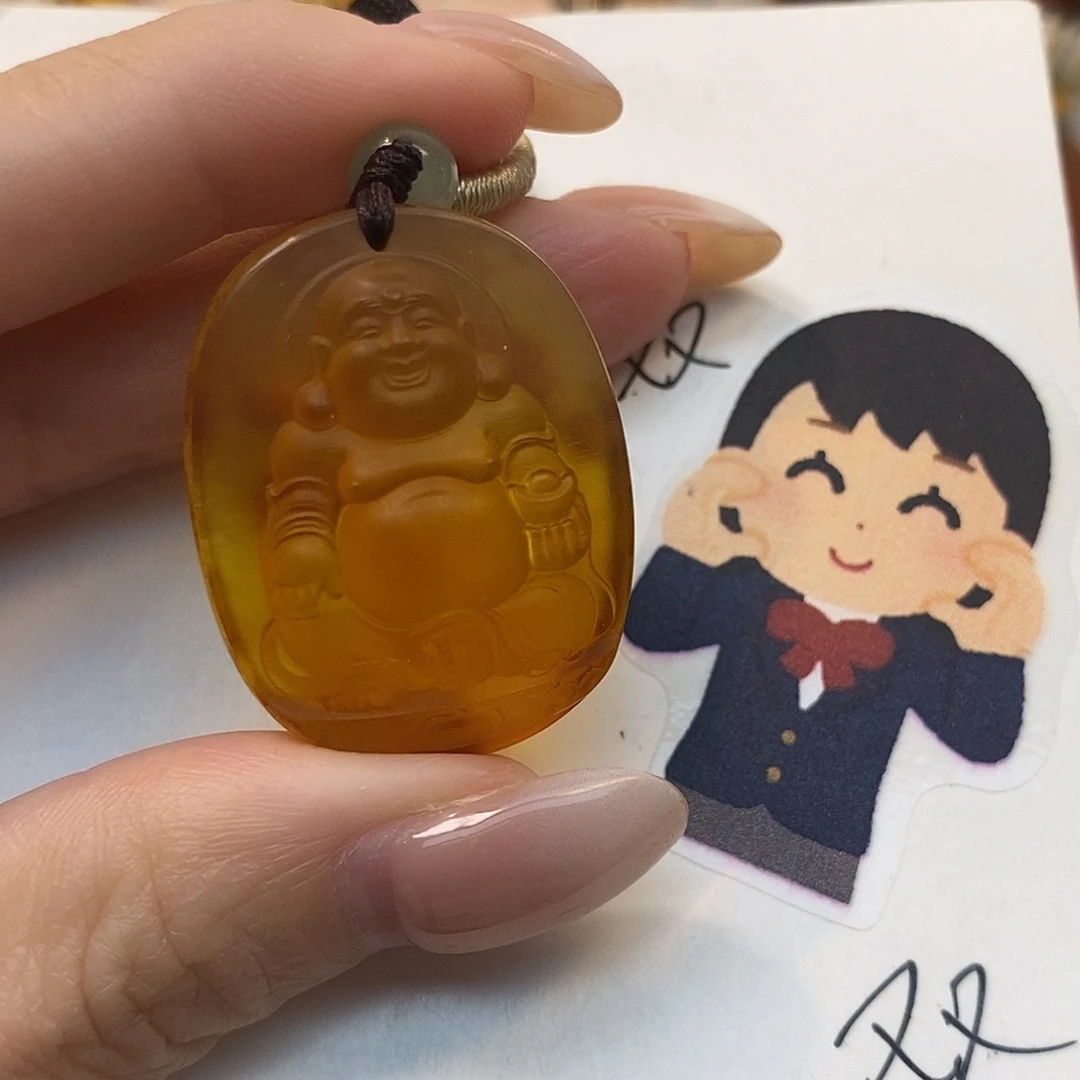 未镶嵌定制琥珀弥勒佛
