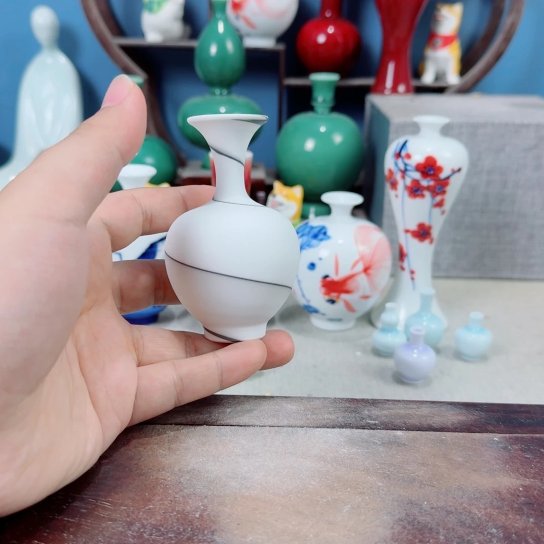 陶瓷手工小花器摆件