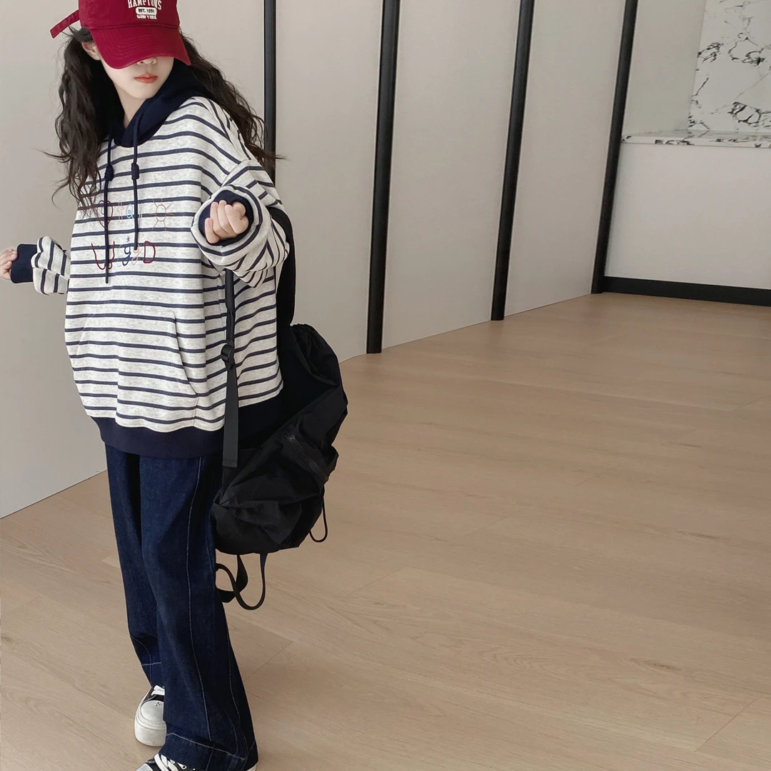 简约潮牌店铺儿童服装2025年新款衣服女童装秋装套装6-12岁高级感