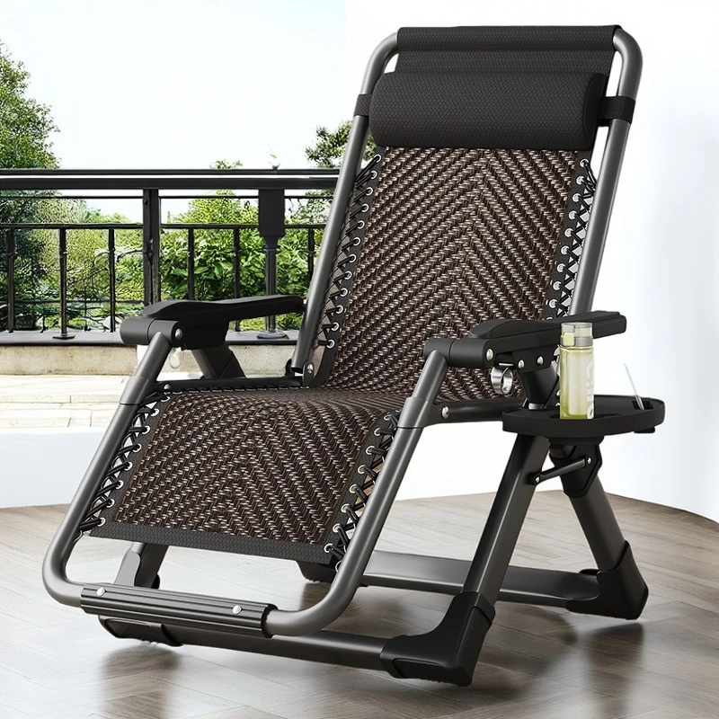 躺椅两用折叠藤椅午休老人靠背椅子午睡便携家用阳台休闲懒人舒适