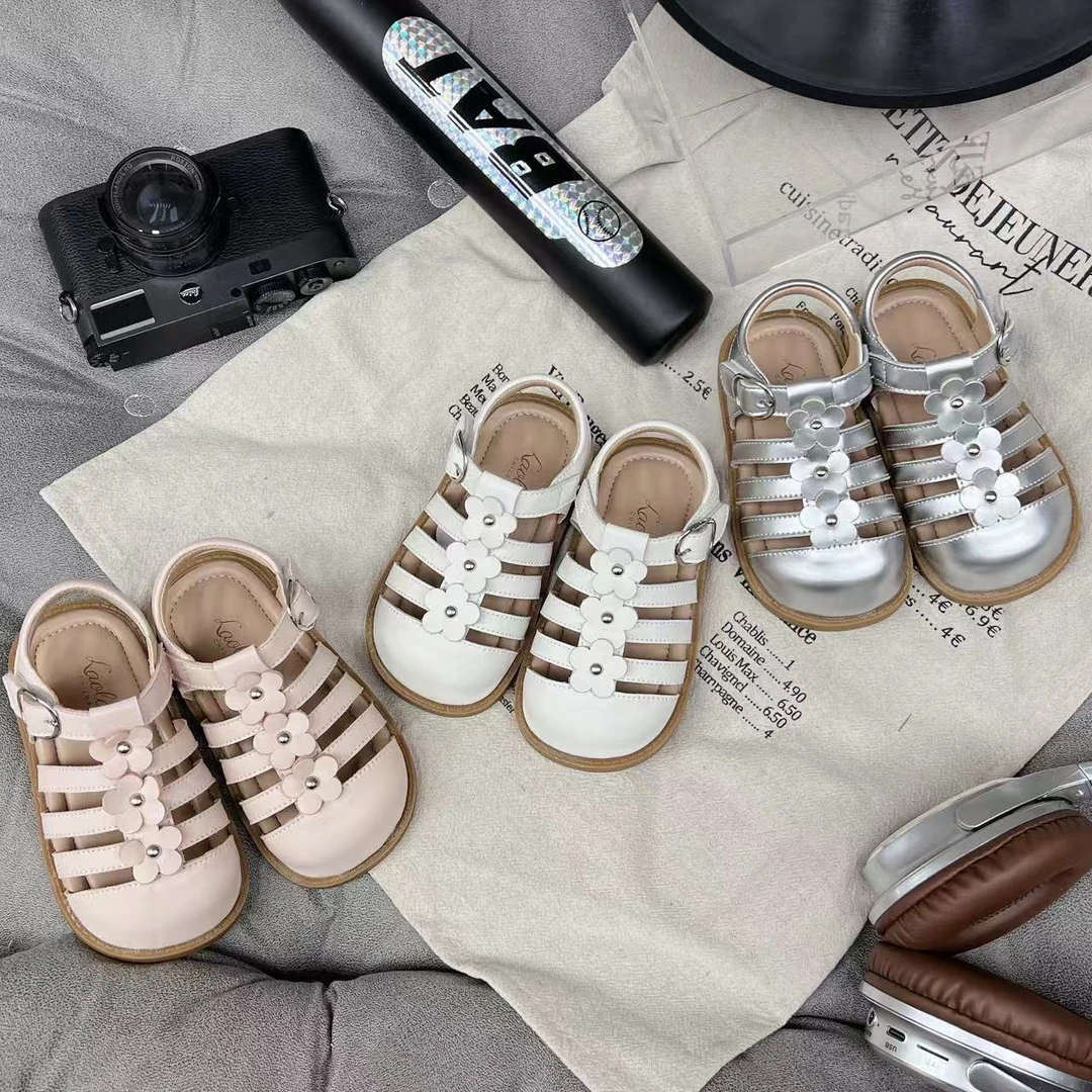 夏季宝宝沙滩鞋软底防滑小女孩公主鞋甜美女童凉鞋LLWN681