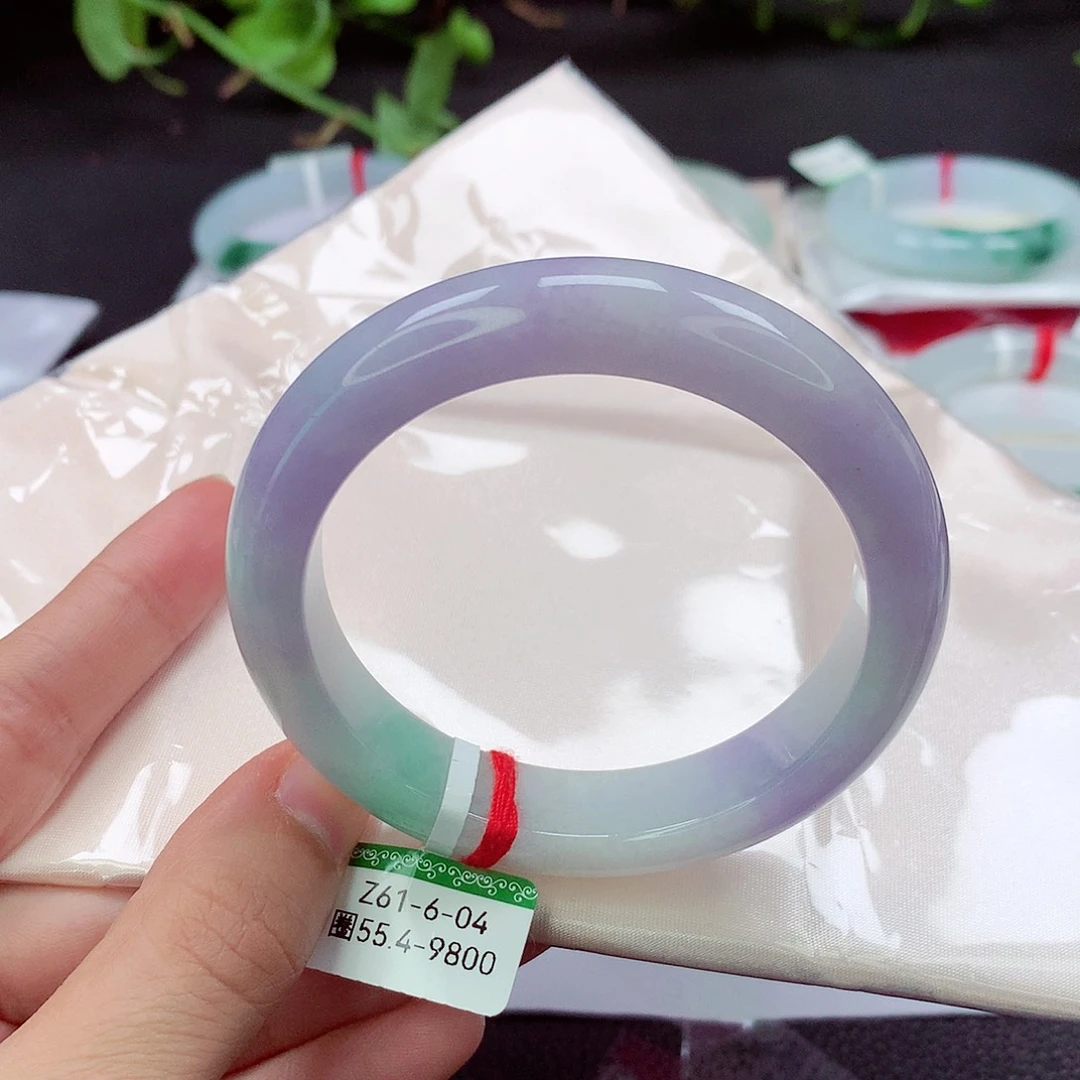 翡翠未镶嵌手镯缅甸天然翡翠手镯见光不s