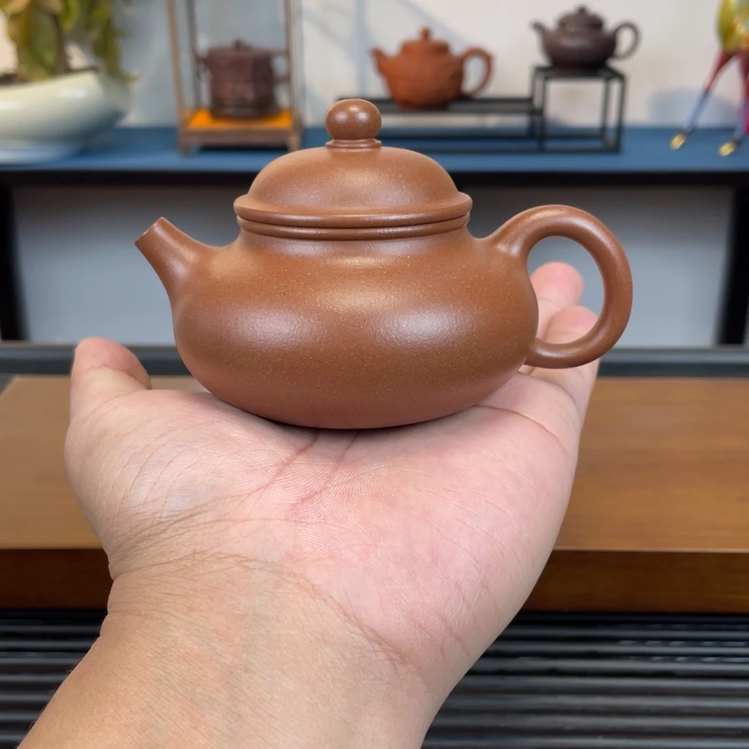 紫砂茶壶台西紫泥容天150cc