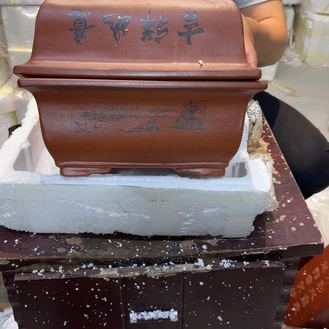 紫砂花盆口径26.18.10口径