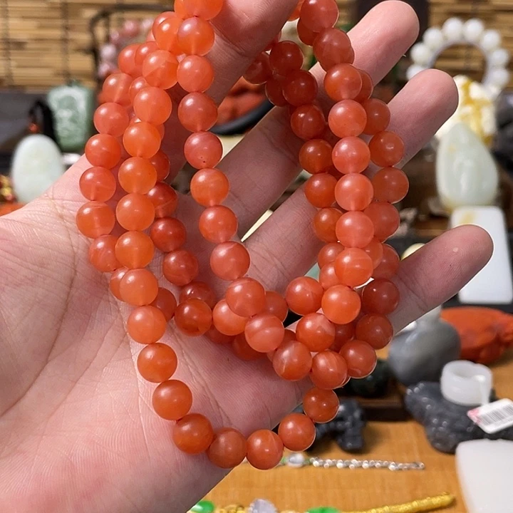 颈饰未镶嵌南红玛瑙手串