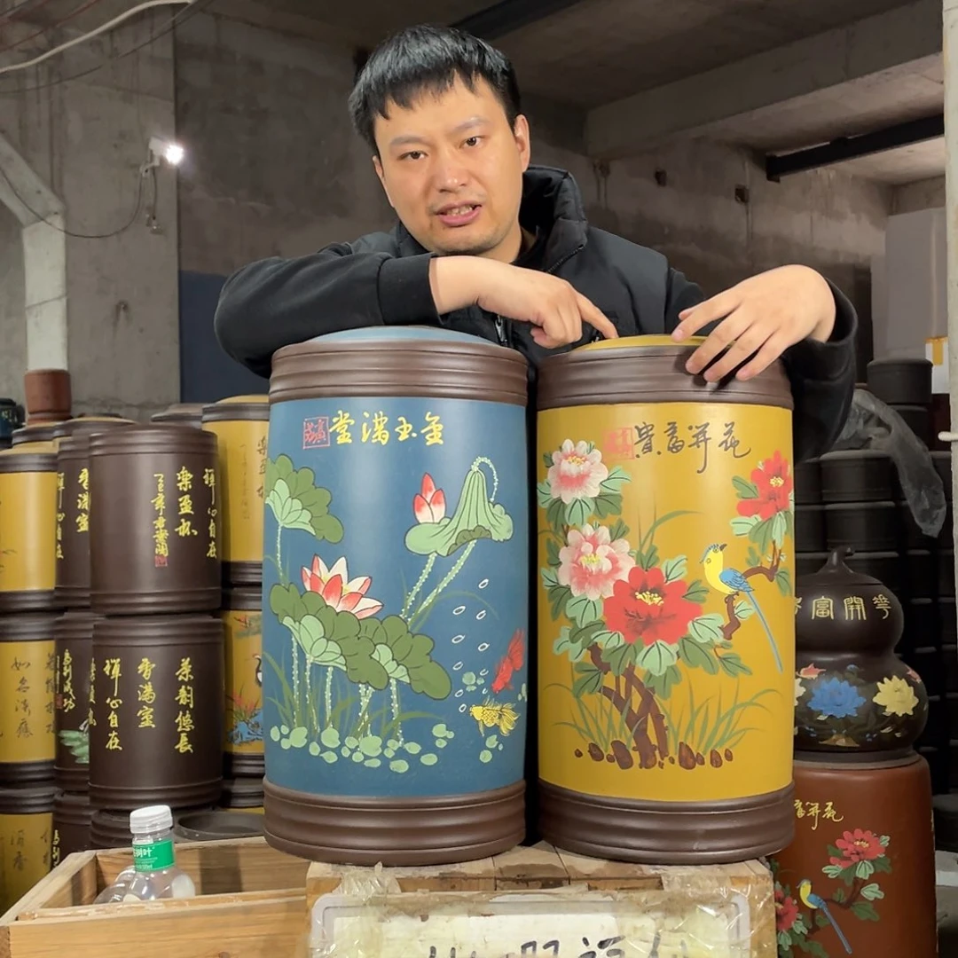 宜兴原矿紫砂茶叶罐