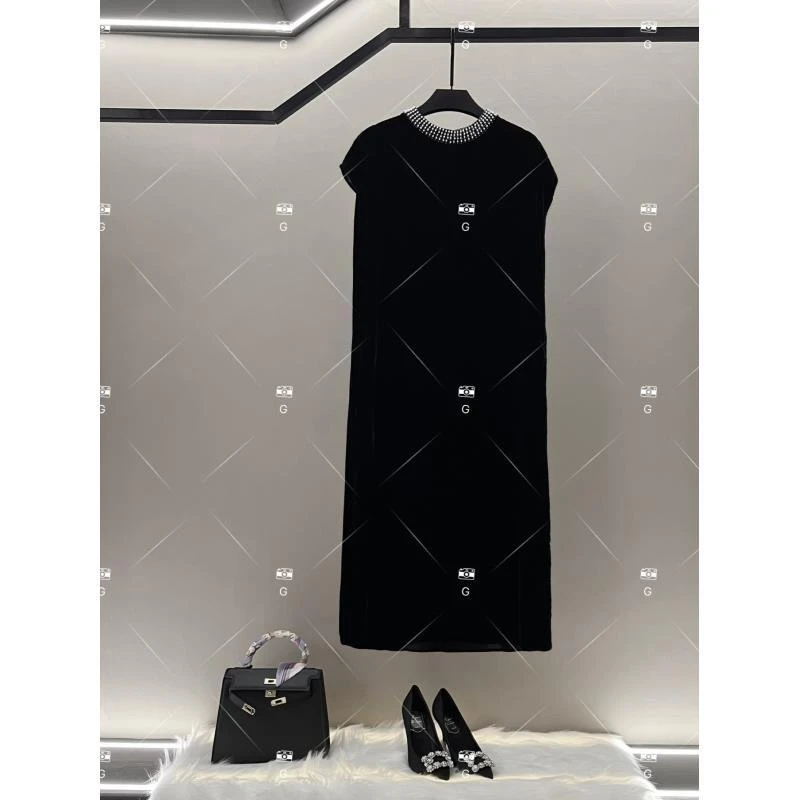 【WW】夏季新款复古时尚百搭无袖连衣裙 H-1195