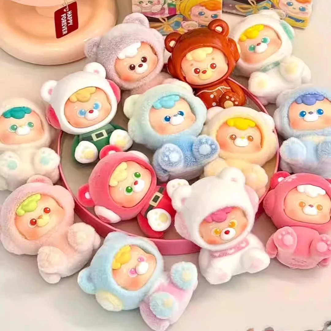 【拆盒】diudiu你的小熊冬日系列潮玩盲盒