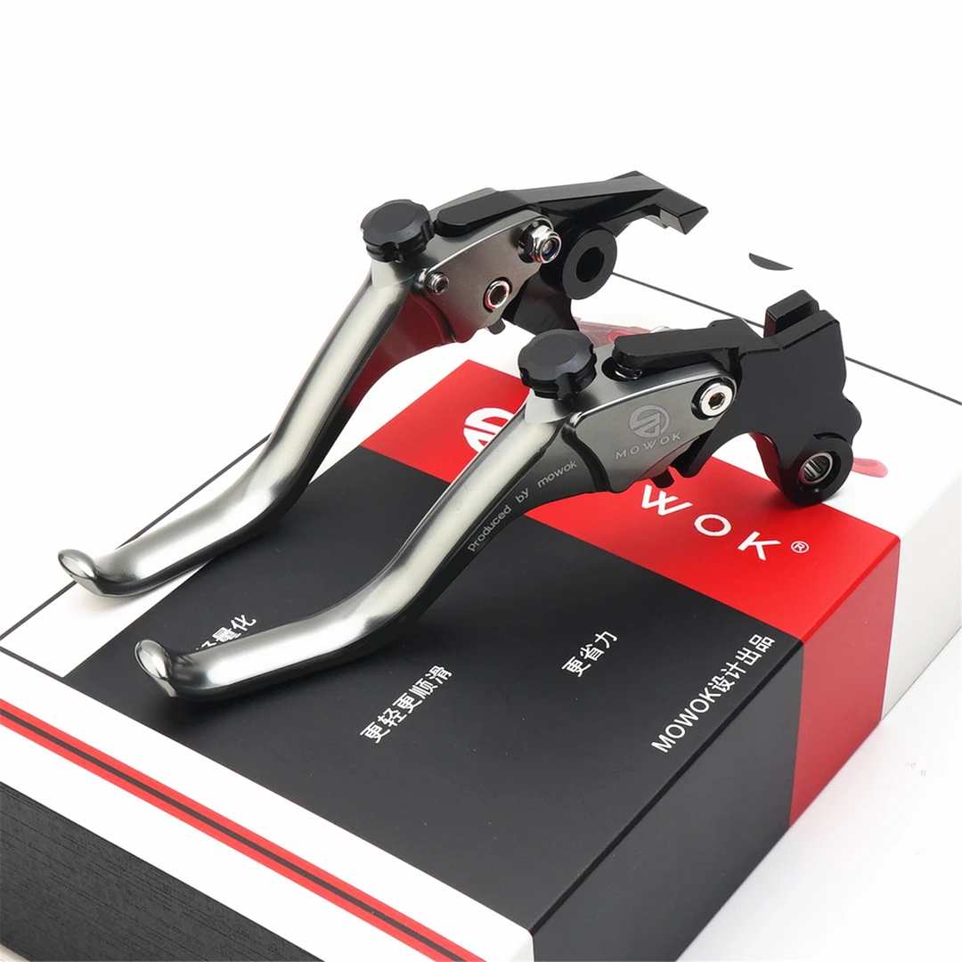 适用无极DS625X改装铝合金短款两指竞技刹车手把离合牛角拉杆配件