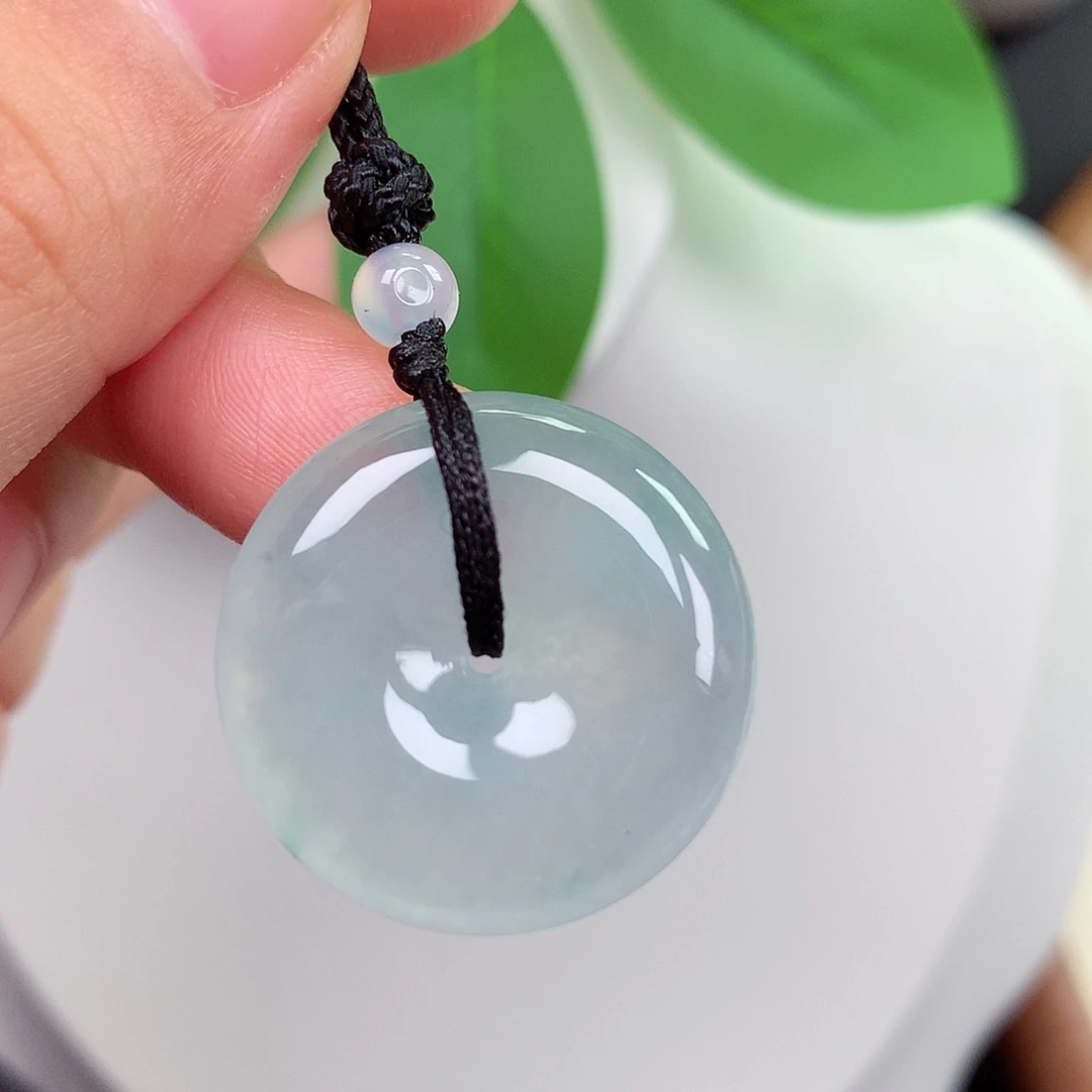 颈饰未镶嵌翡翠平安扣 24.7x5.8mm