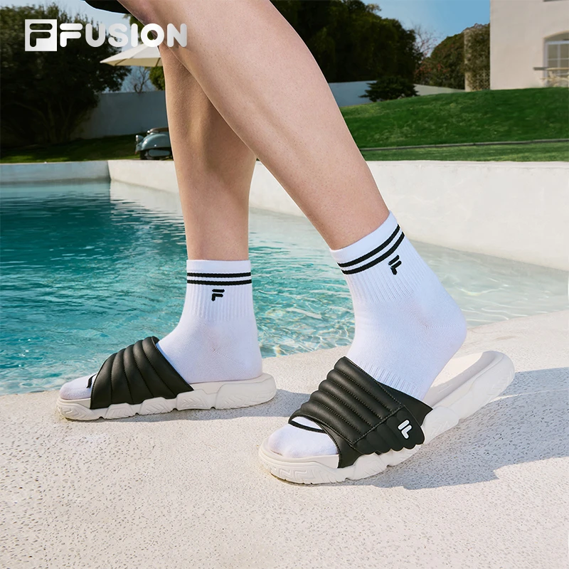 【潮流粘扣拖鞋】FILA斐乐男士夏季户外软底轻便时尚男鞋T12M521805