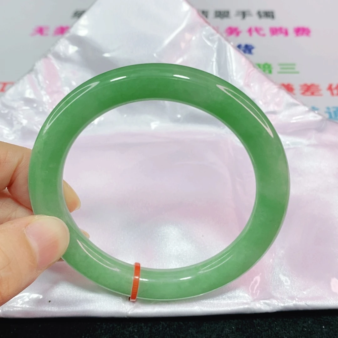 未镶嵌手镯翡翠57圈口圆条