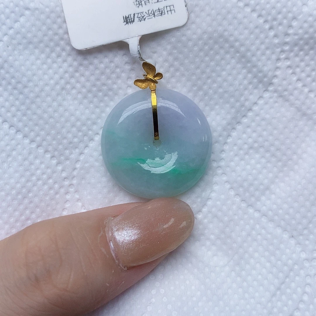 颈饰18K金镶嵌翡翠