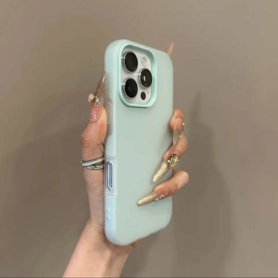 新款磨砂果冻适用苹果16promax手机壳时尚iphone15二合一14个性13