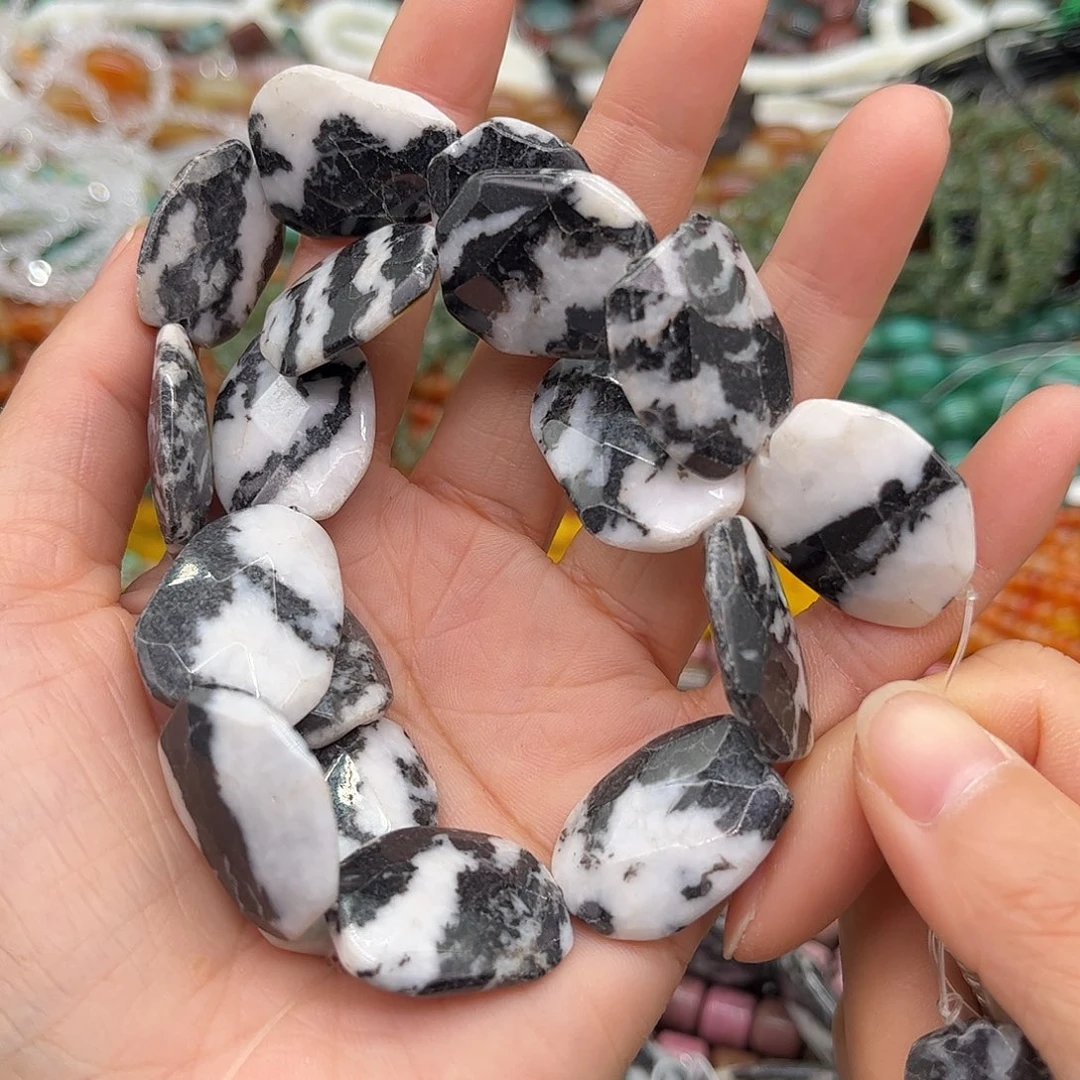 玛瑙/玉髓合金珠宝半成品澳宝斑马18mm一条
