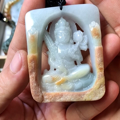 颈饰未镶嵌翡翠福豆豆珠宝翡翠颈饰