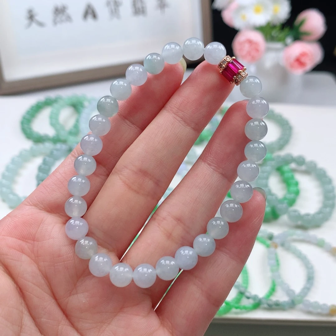 未镶嵌手链翡翠手链6.5mm