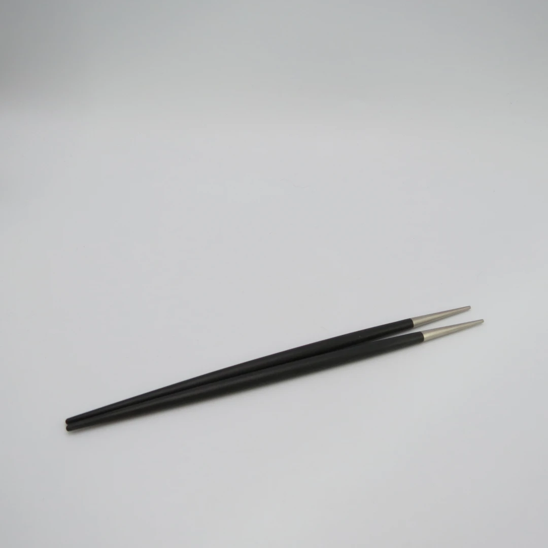 【美好的】22.5cm 黑色尖头筷子酒店中餐筷子（1双装）