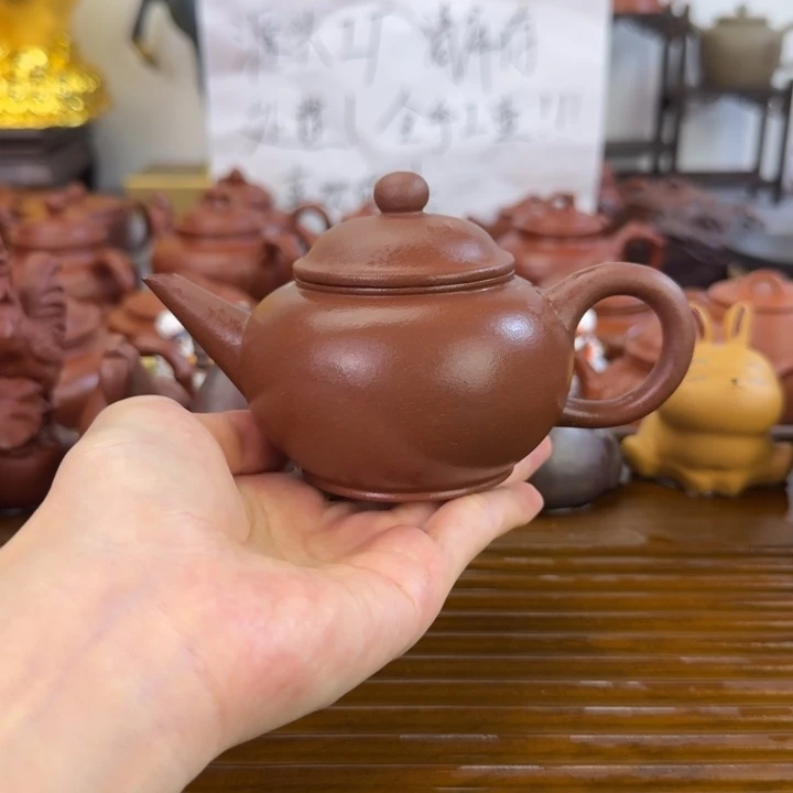 茶壶紫砂紫泥全手水平170毫升