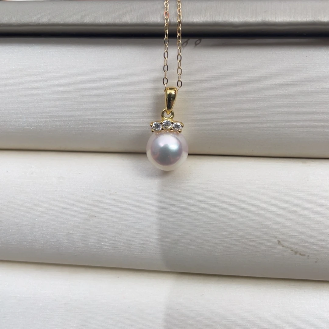 海水珍珠银S925镶嵌颈饰