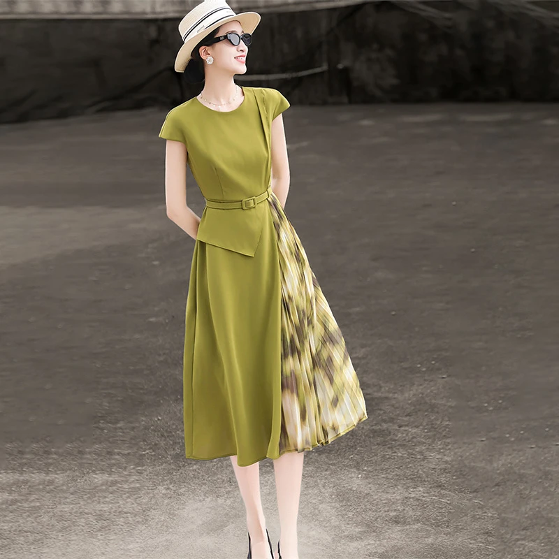 MEXCOCO/兰瑟儿夏季新款优雅时尚连衣裙女士105XL2671