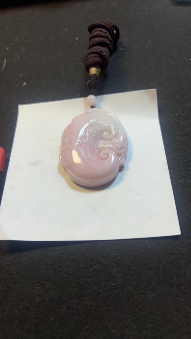 定制款独山玉芙蓉粉如意吊坠