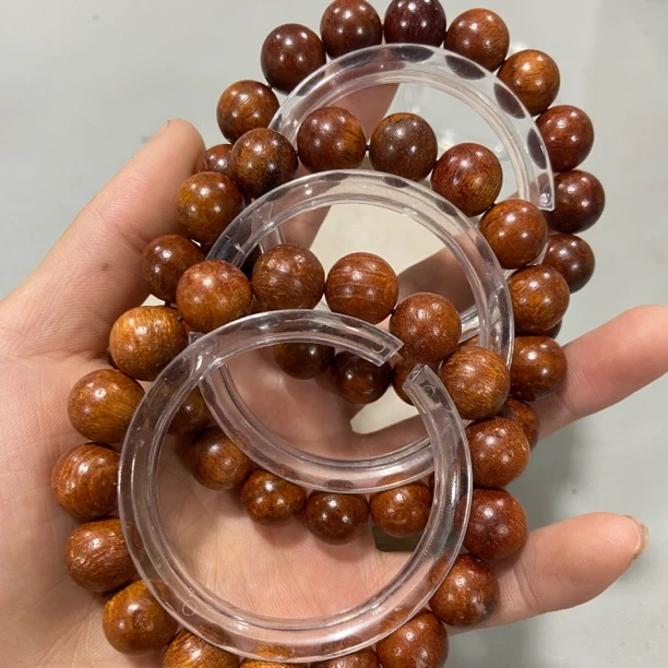 W966桃木卡1.2圆珠单圈手串