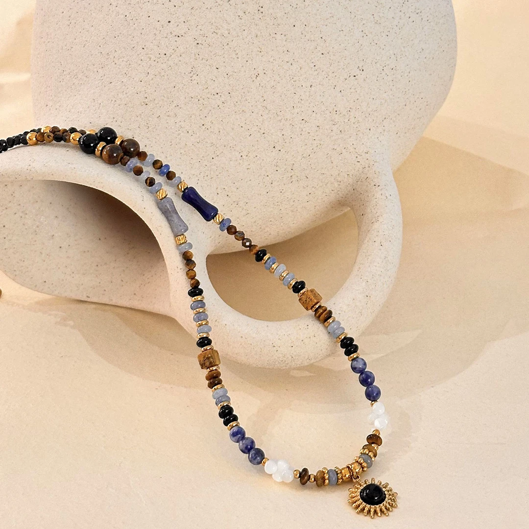 【深海秘境】原创天然石玛瑙新中式复古项链