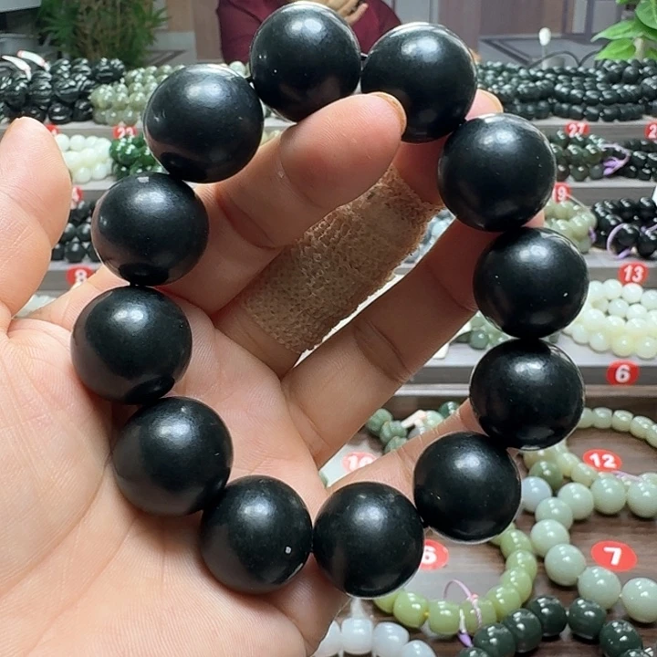 未镶嵌手链和田玉新疆黑青柔卡20