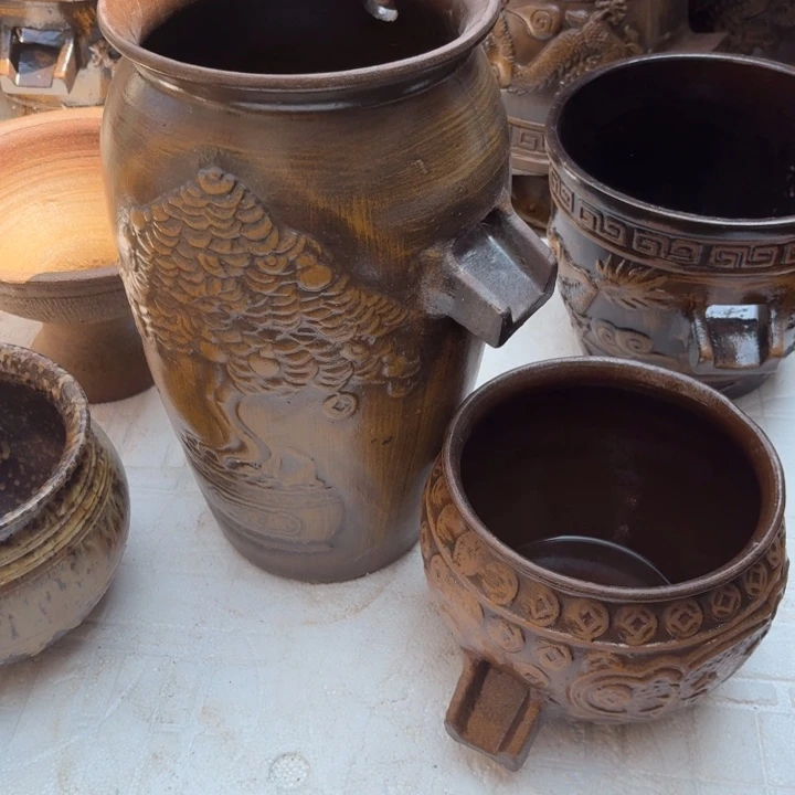 紫砂花盆口径21/39，20/16进水口2.5厘米