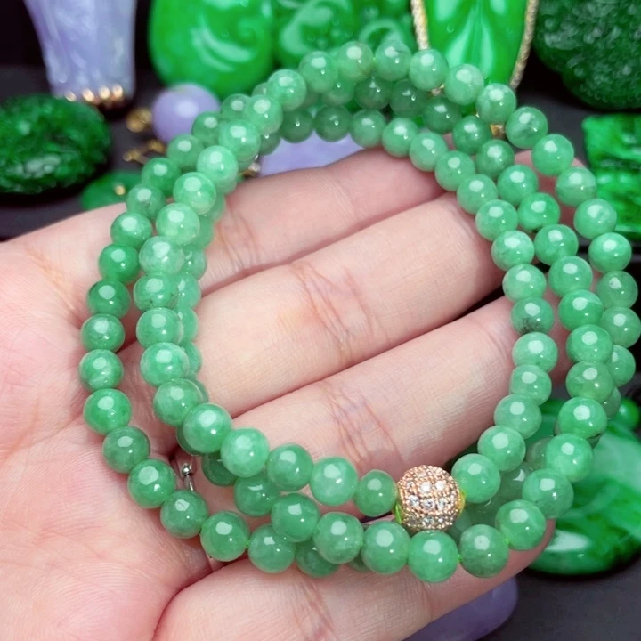 翡翠未镶嵌毛衣链