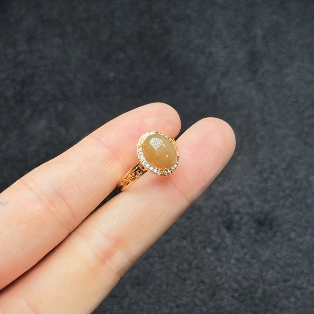 S925和田玉戒指-约12×10×8mm-J林- 多样性发货-A3507