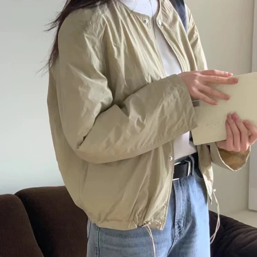 韩代东大门Logarden轻薄宽松微微微夹棉小棉袄棉服双面穿外套女