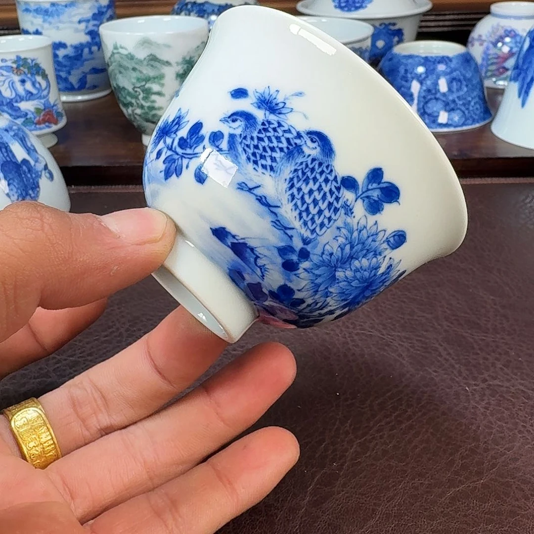 瓷片黄****3当代景德镇陶瓷手绘茶具