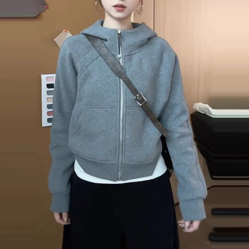 韩版洋气减龄长袖卫衣女春季新款连帽长袖外套显瘦时髦休闲上衣潮