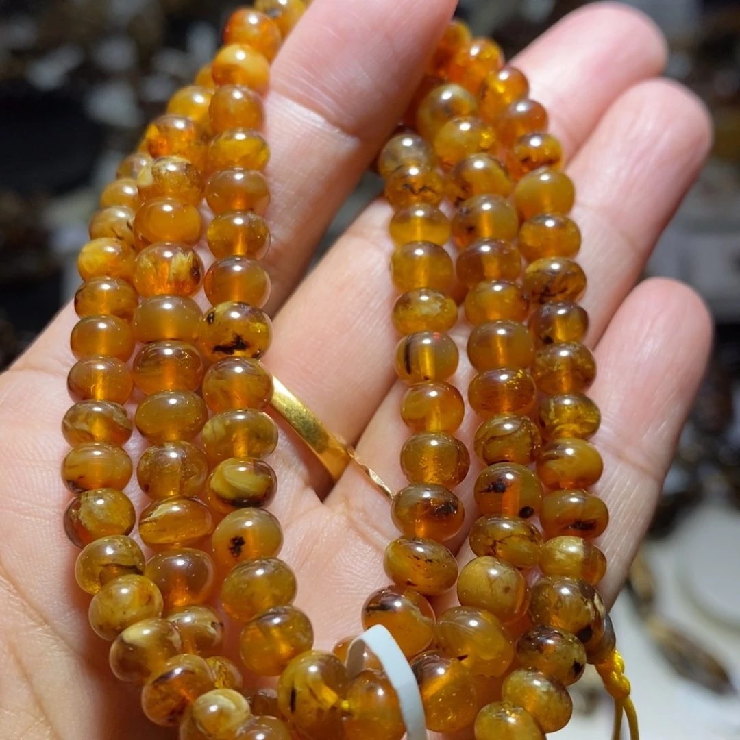 琥珀未镶嵌裸石蜜蜡6mm