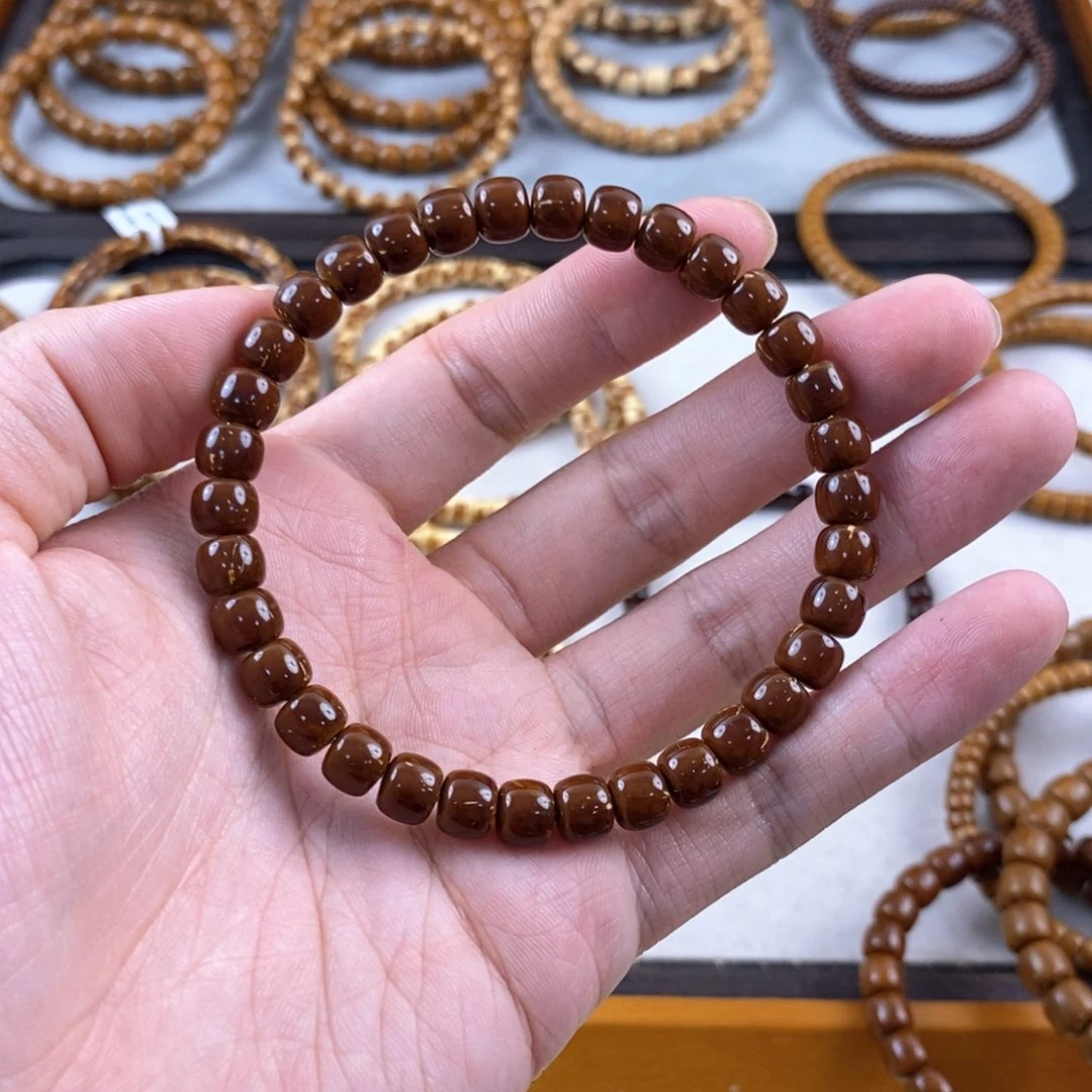 紫金鼠手串未*鼠尖纯肉棕红皮7