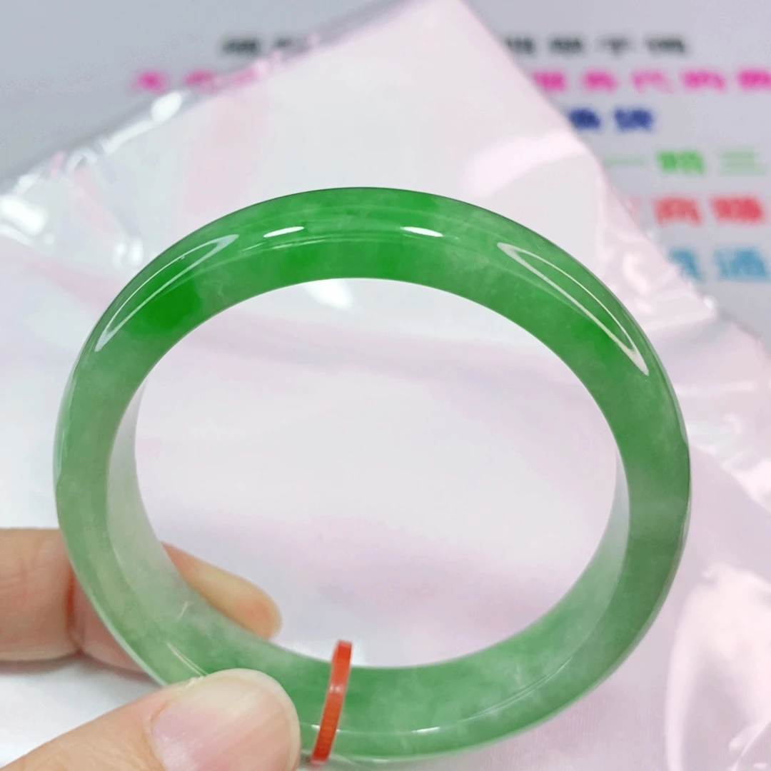 未镶嵌手镯翡翠52圈口正圈