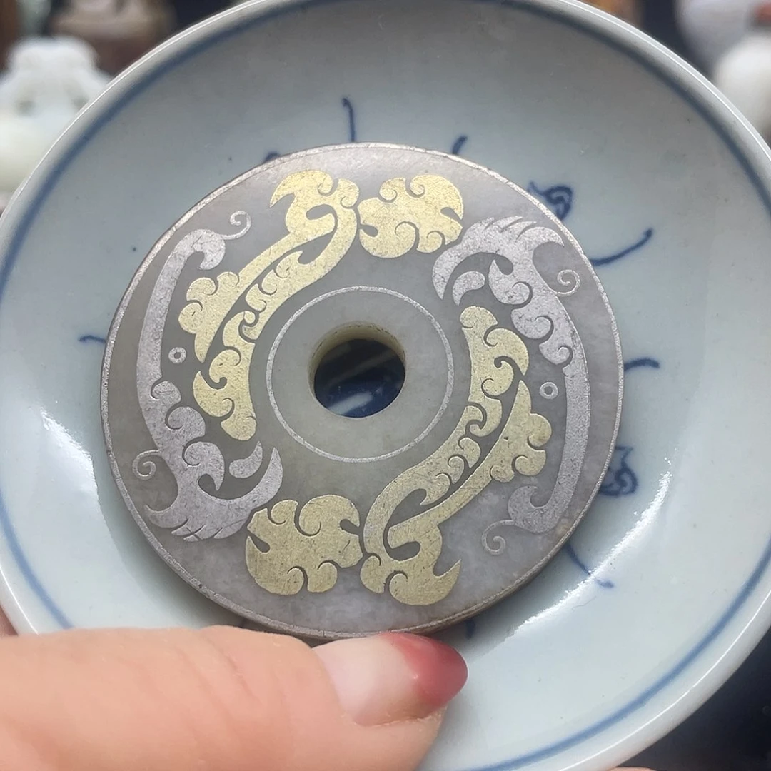 瓷片五福献寿小盘子