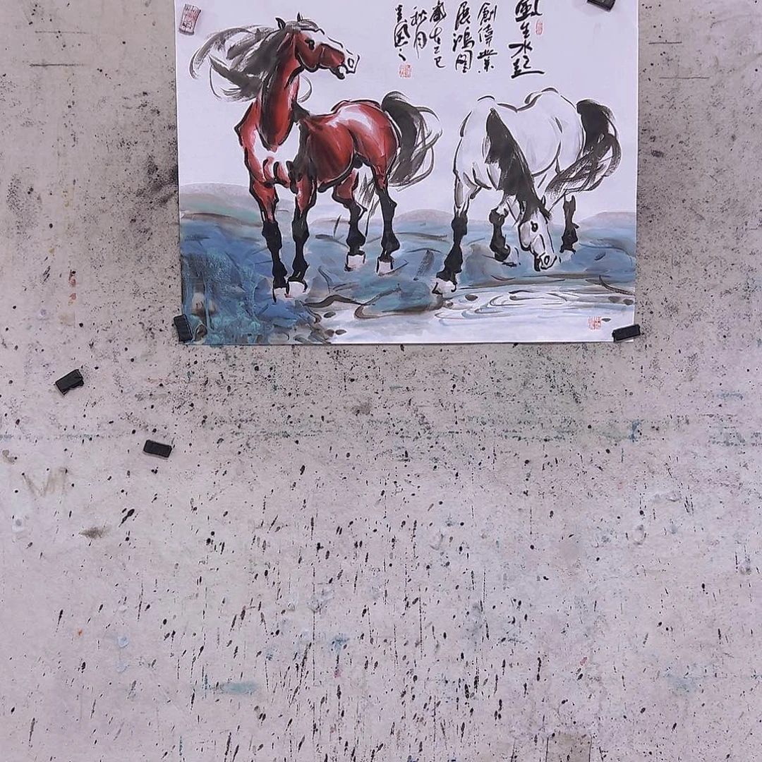 明***亮国画三尺90x70cmcm
