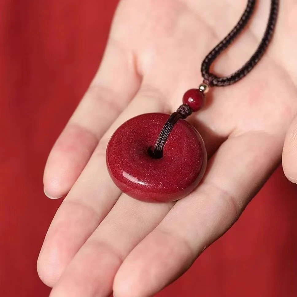 含辰砂工艺品平安扣