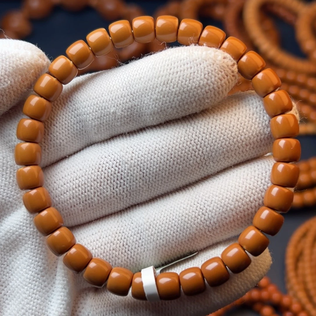 橄榄核手串/手链橄榄核尖直切单圈0.68cm