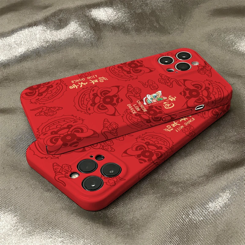 【红色醒狮】适用苹果16promax手机壳iphone13/4防摔15全包菲林硬壳